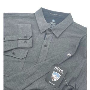 Kuhl Descendr‎ Flannel Shirt Mens XXL Boulder Gray Mountain Long Sleeve Gorpcore